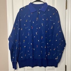 Lightweight zippered golf jacket-Vintage
